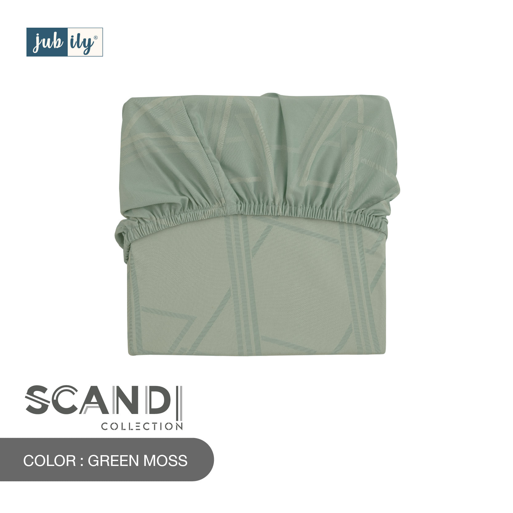 ชุดผ้าปูที่นอนและปลอกหมอนหนุน (ไม่รวมผ้านวมสำเร็จ) 6 ฟุต KING JUBILY - SCANDI COLLECTION 460 SERIES สี GREEN MOSS_2